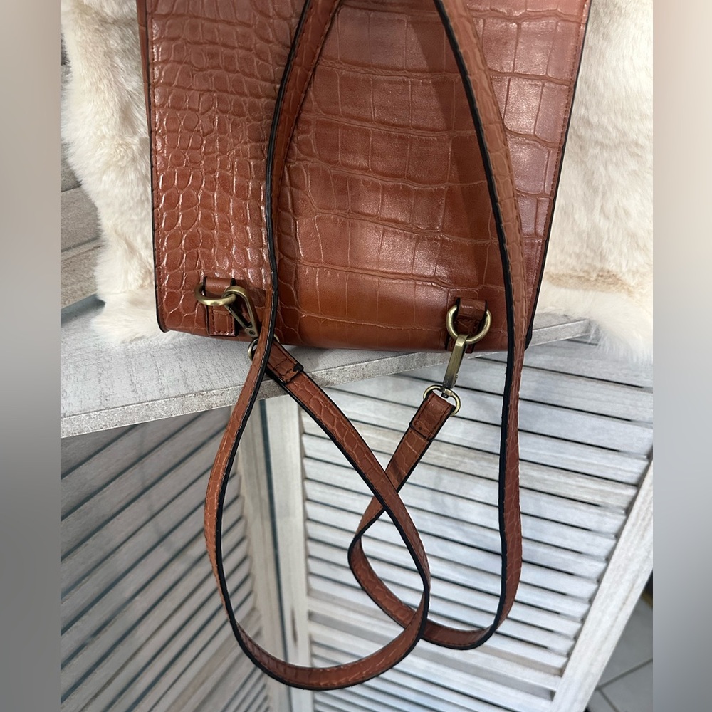 NEW•ASOS Brown Adjustable Backpack/ Convertible S… - image 6